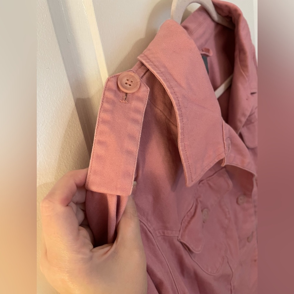 Torrid, pink canvas like button up jacket. Size 3 (22/24) - Picture 4 of 6